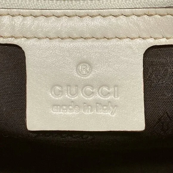 GUCCI GG Twins, GG Pattern Beige Dark Brown White Jacquard Leather -506-060625